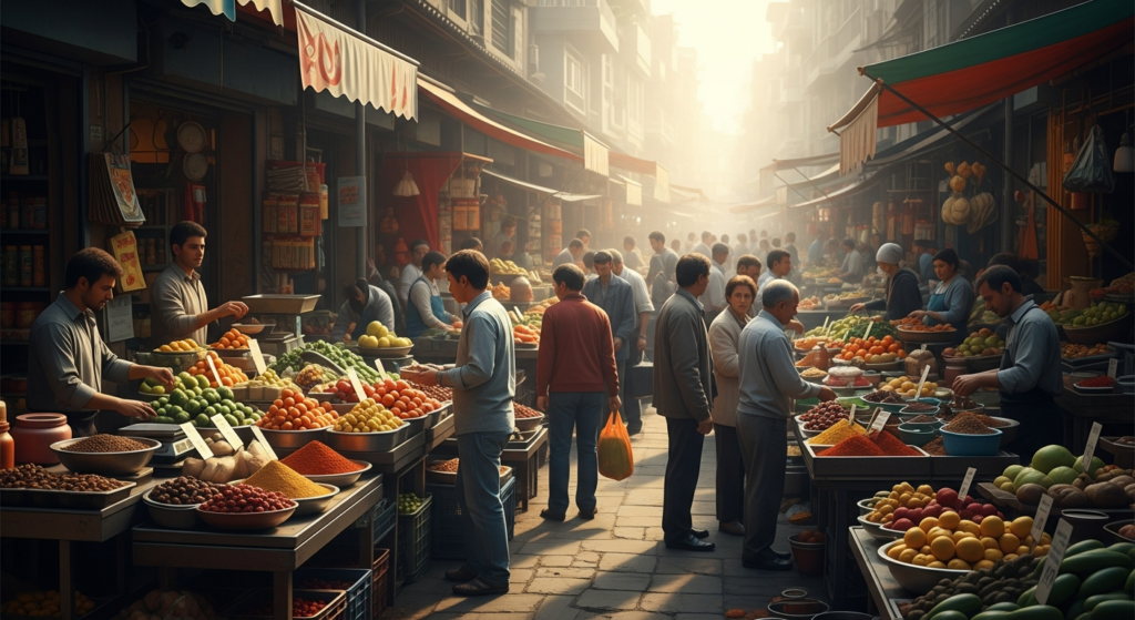 Local Market Scene